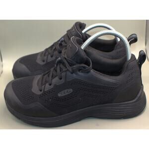 WMNS KEEN Utility ASTM F2413-18 Steel Toe Work Mesh Shoes Black SZ 8